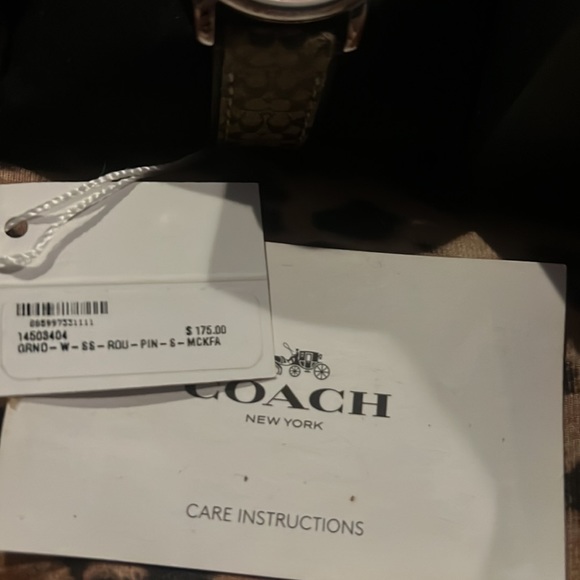 NWT COACH Women’s Grand ROSE DIAL SIGNATURE ORNO- W- SS - ROU- PIN - 8 -MCKFA - Picture 7 of 8